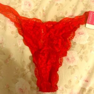 Pretty red lace panties